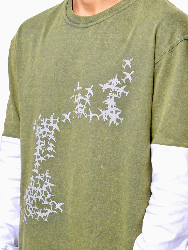FIRVT FORCE FULL SLEEVE T-SHIRT GREEN