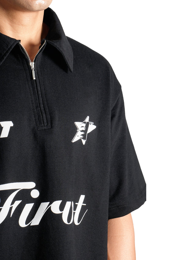 FIRVT EXISTS BLACK POLO