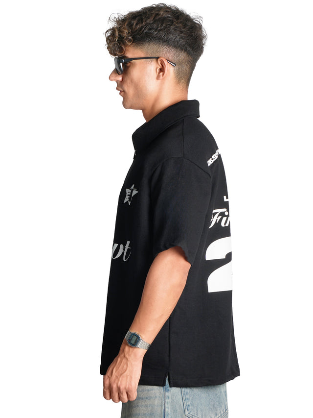 FIRVT EXISTS BLACK POLO