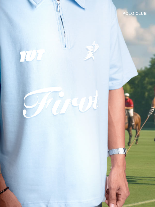 FIRVT EXISTS SKY BLUE POLO