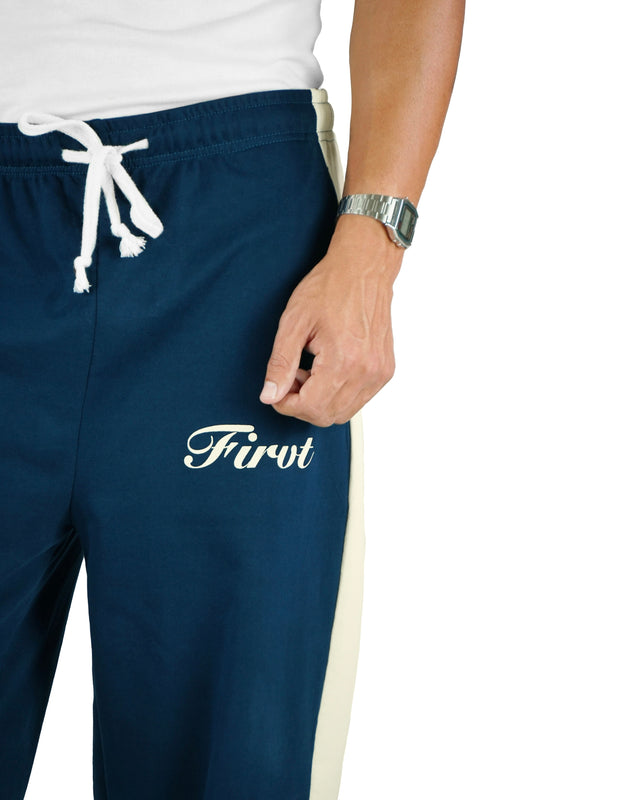RELAXED SIDE STRIPE SWEATPANTS OCEAN NAVY