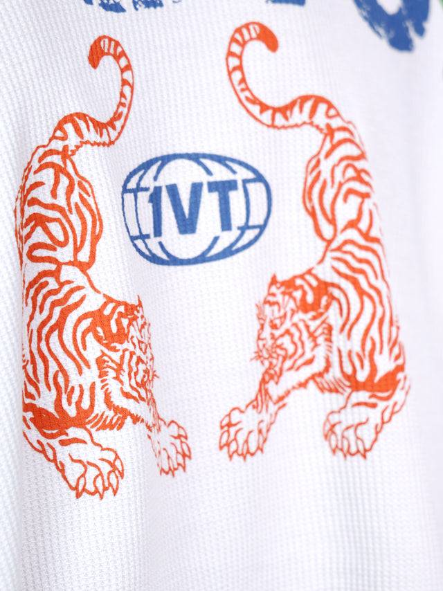 TWIN TIGERS WAFFLE FULL SLEEVE T-SHIRT
