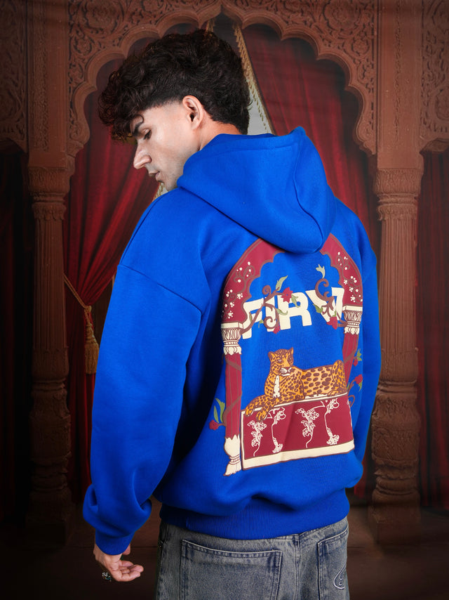 ROYAL LEOPARD BLUE HOODIE