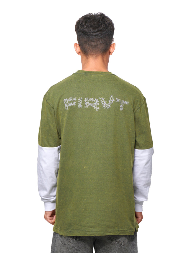 FIRVT FORCE FULL SLEEVE T-SHIRT GREEN