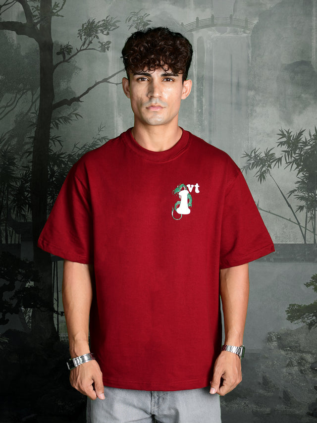 CHECKMATE MAROON T-SHIRT