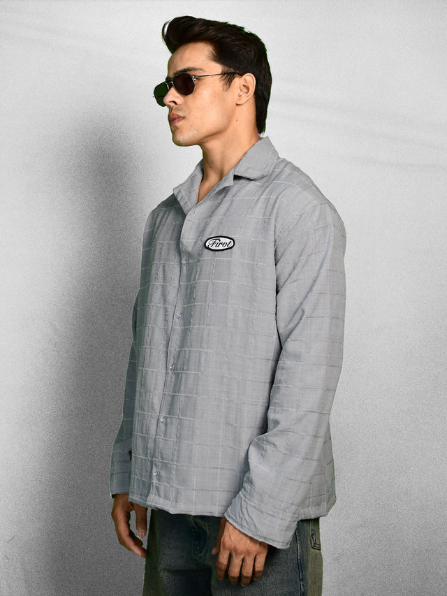 FIRVT TAG GREY FULL SLEEVE SHIRT
