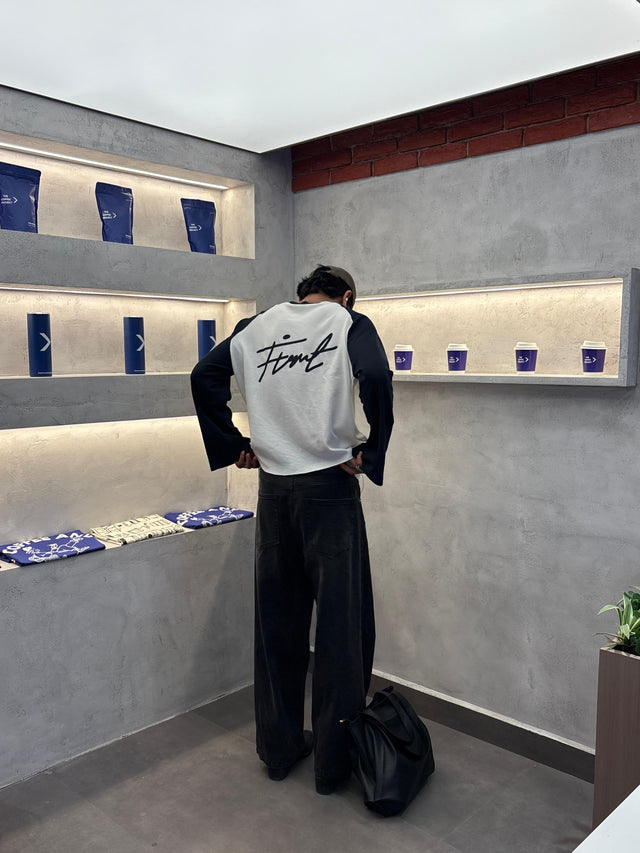 RAGLAN WAFFLE NAVY T-SHIRT