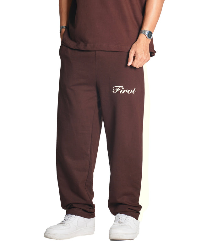 BROWN SIDE STRIPE CO-ORD SET