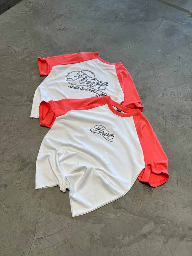 FIRVT ROPELOCK PINK RAGLAN T-SHIRT