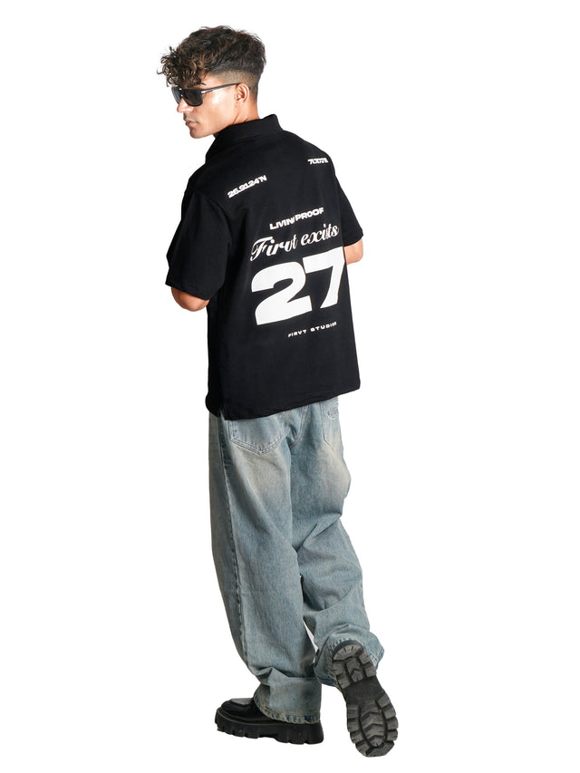 FIRVT EXISTS BLACK POLO