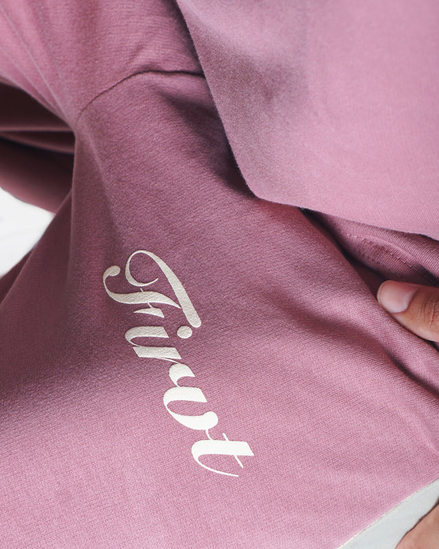DUSTY PINK SIDE STRIPE CO-ORD SET
