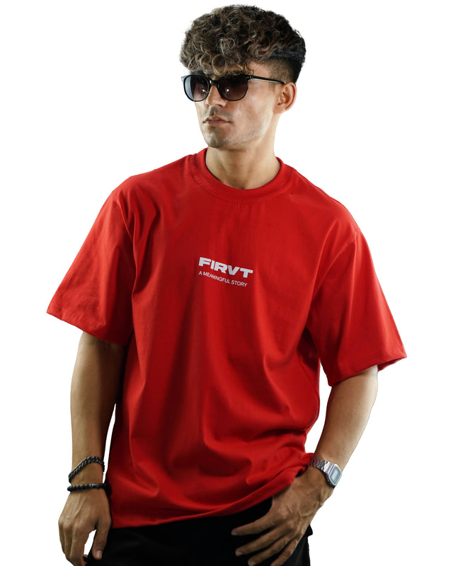 FIRVT RED BLACK TSHIRT