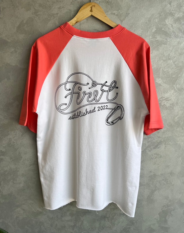 FIRVT ROPELOCK PINK RAGLAN T-SHIRT