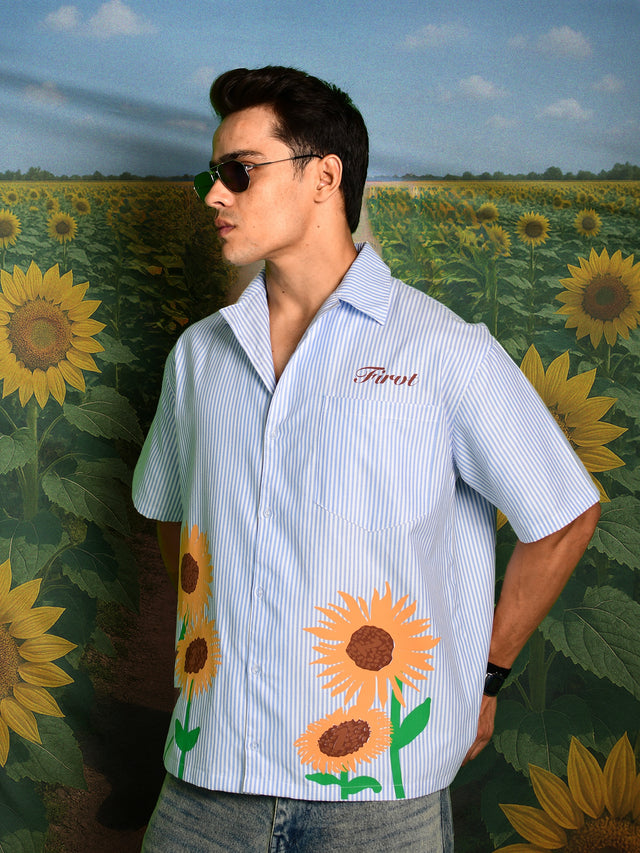 SUNFLOWER BLUE STRIPED SHIRT