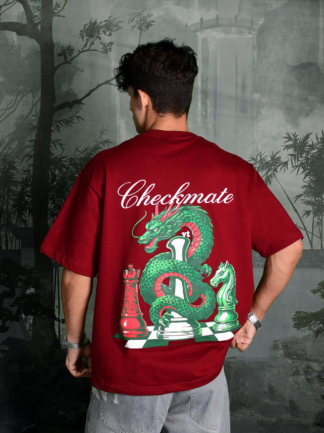 CHECKMATE MAROON T-SHIRT