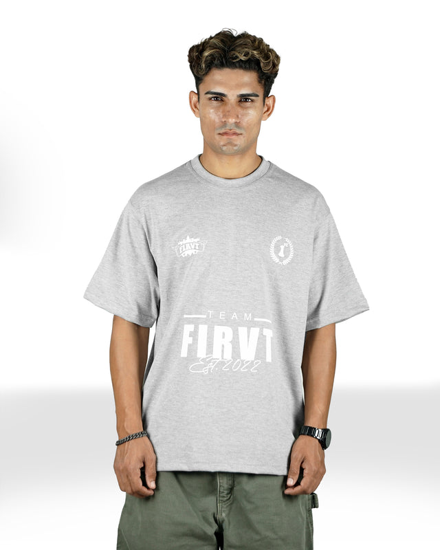 TEAM FIRVT GREY TSHIRT