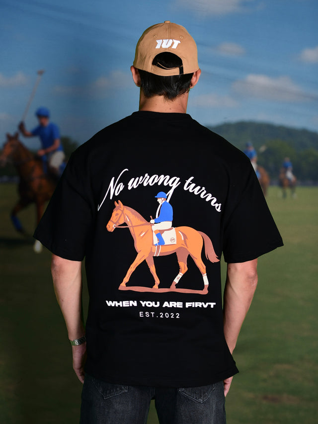 ROYAL RIDE BLACK T-SHIRT