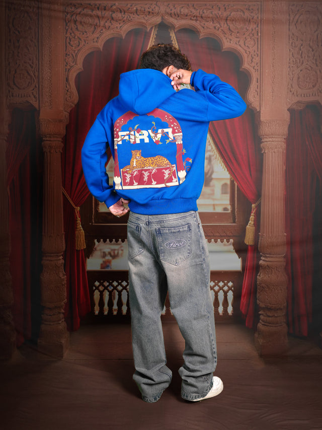 ROYAL LEOPARD BLUE HOODIE