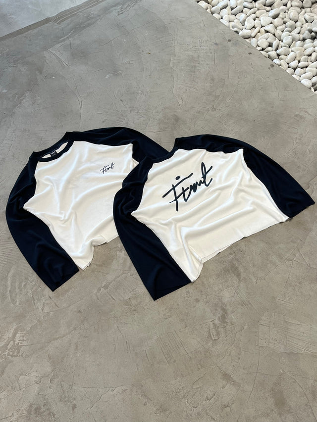 RAGLAN WAFFLE NAVY T-SHIRT