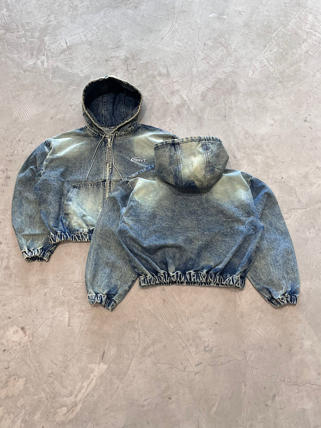 BLUE WASHED DENIM JACKET