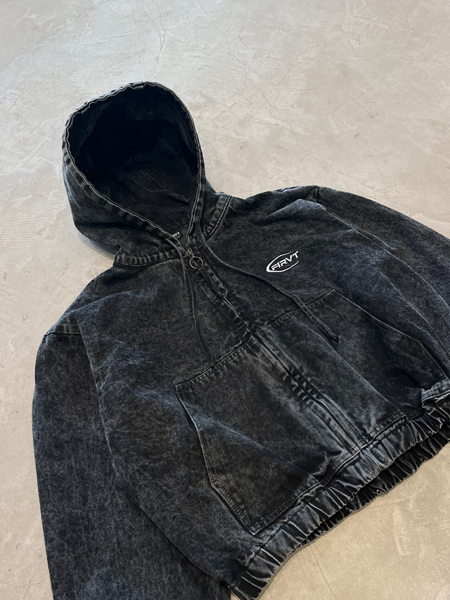 BLACK WASHED DENIM JACKET