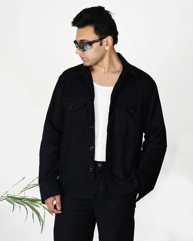 CORDUROY SHIRT BLACK