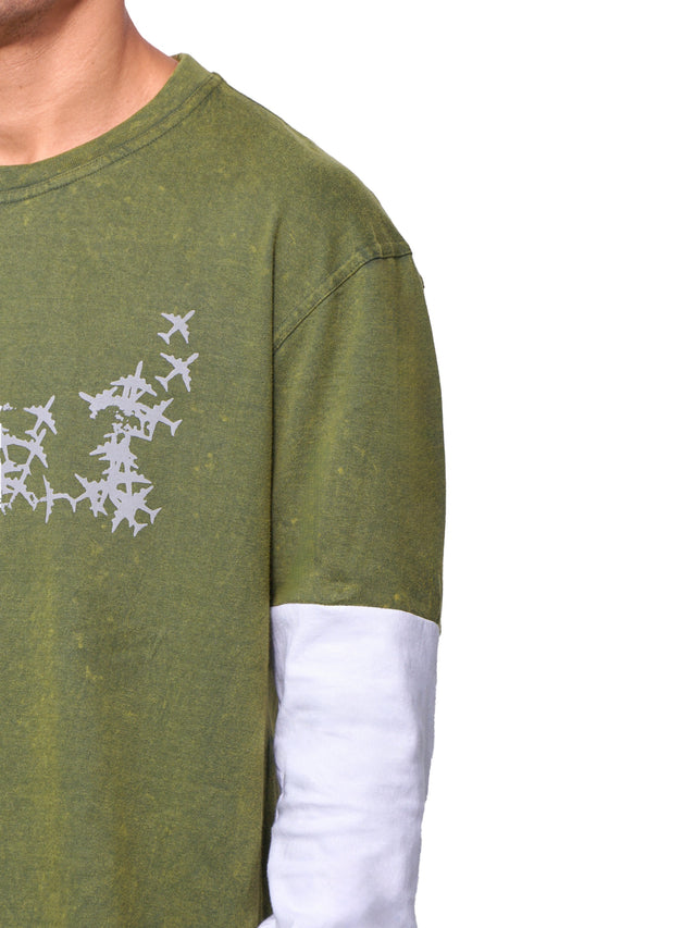 FIRVT FORCE FULL SLEEVE T-SHIRT GREEN