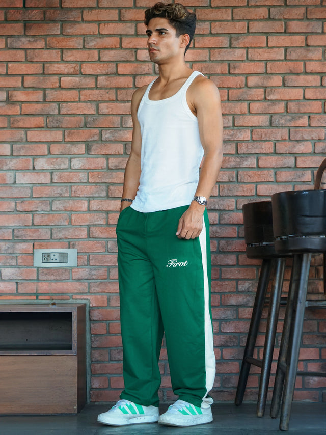 RELAXED SIDE STRIPE SWEATPANTS GREEN