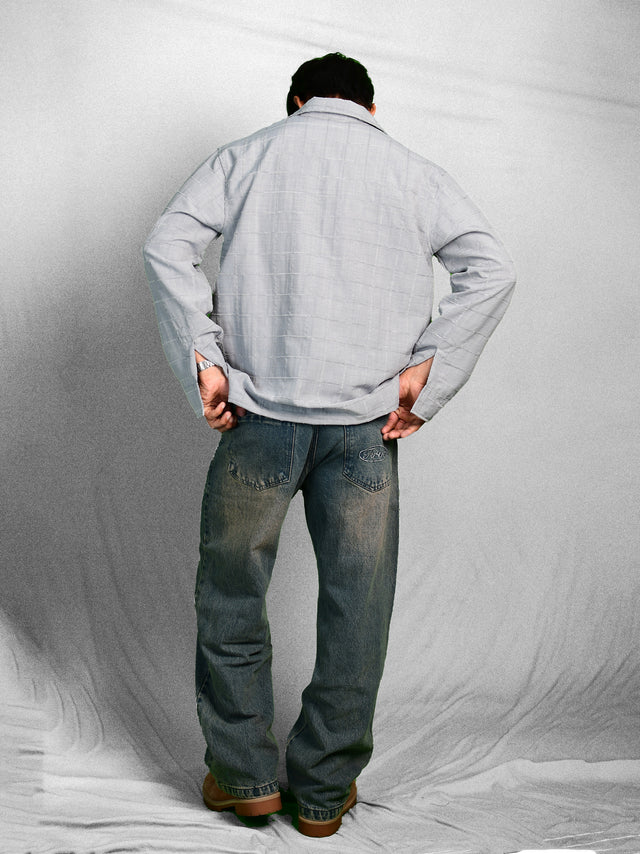 FIRVT TAG GREY FULL SLEEVE SHIRT