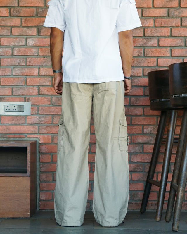 RELAXED FIT BEIGE CARGO