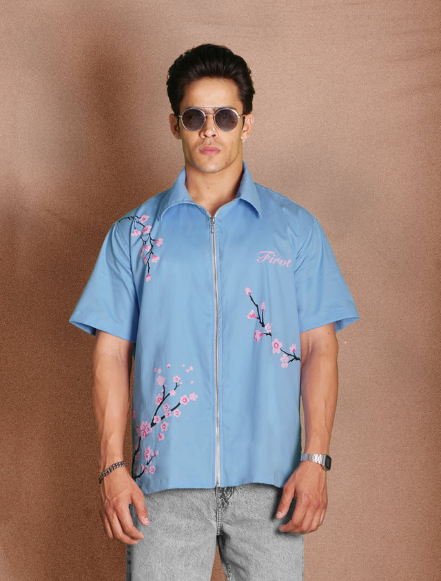 FIRST BLOSSOM DUSTY BLUE SHIRT