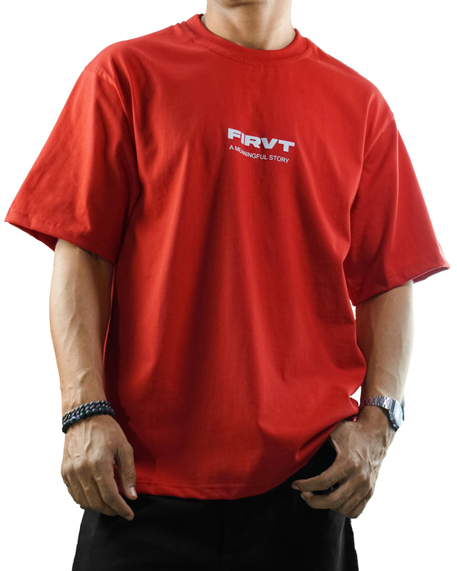 FIRVT RED BLACK TSHIRT