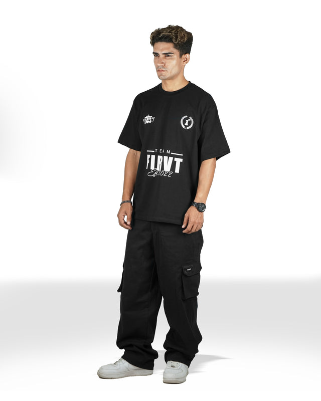 TEAM FIRVT BLACK TSHIRT