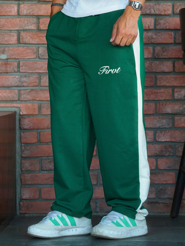 RELAXED SIDE STRIPE SWEATPANTS GREEN