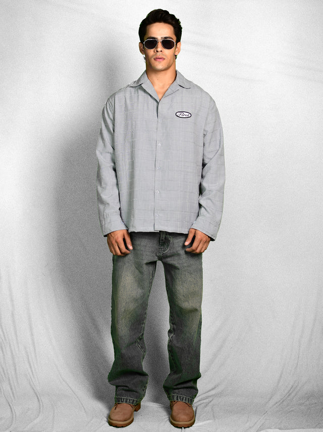 FIRVT TAG GREY FULL SLEEVE SHIRT