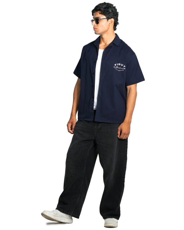 BOWLING SHIRT NAVY BLUE