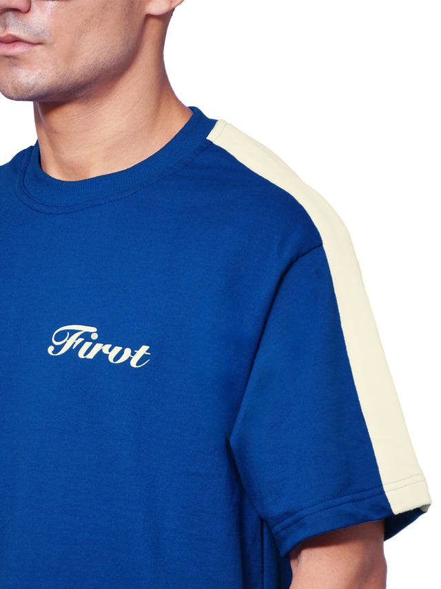 ROYAL BLUE SIDE STRIPE T-SHIRT