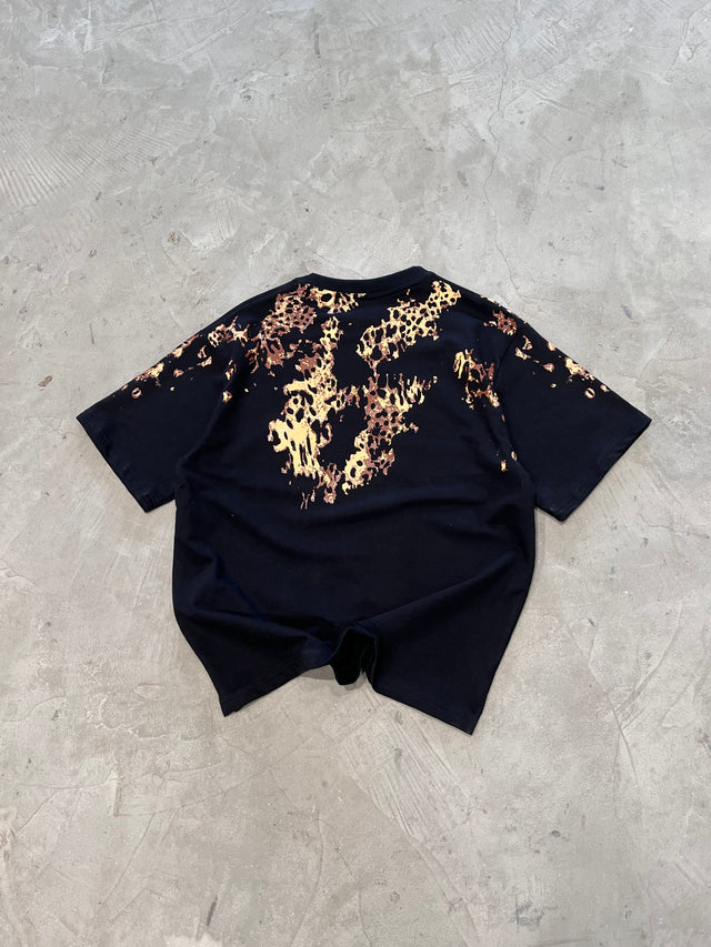 PANTHER PRINT BLACK T-SHIRT