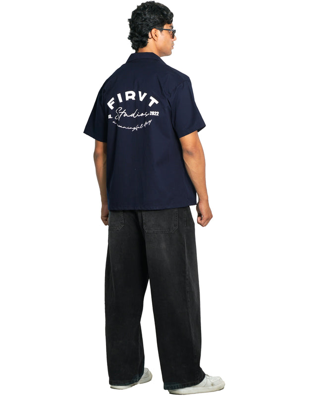 BOWLING SHIRT NAVY BLUE