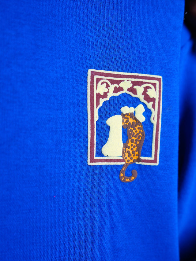 ROYAL LEOPARD BLUE HOODIE