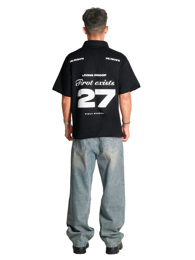 FIRVT EXISTS BLACK POLO