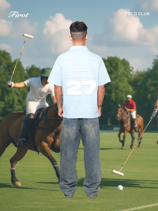 FIRVT EXISTS SKY BLUE POLO