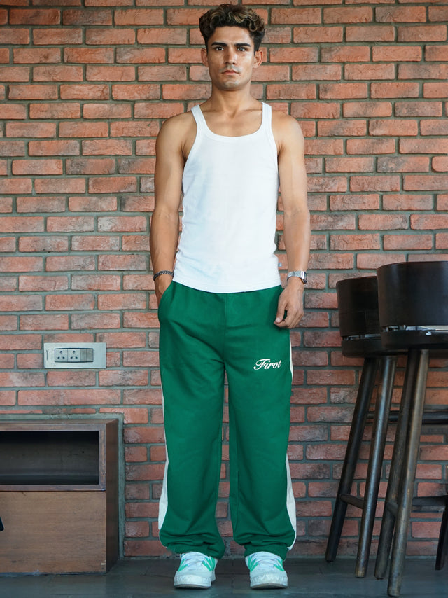 RELAXED SIDE STRIPE SWEATPANTS GREEN
