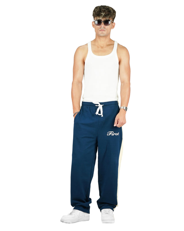 RELAXED SIDE STRIPE SWEATPANTS OCEAN NAVY