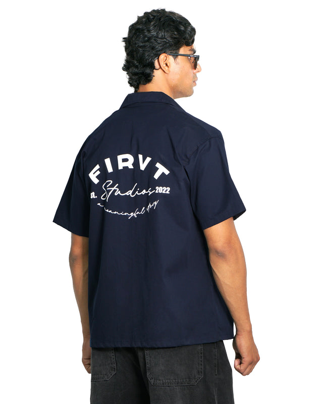 BOWLING SHIRT NAVY BLUE