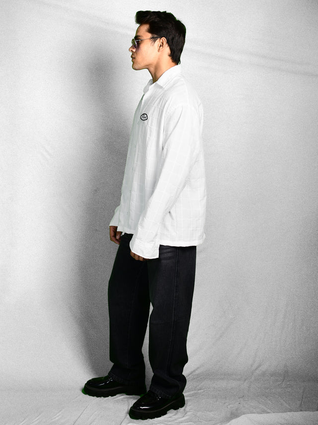 FIRVT TAG WHITE FULL SLEEVE SHIRT