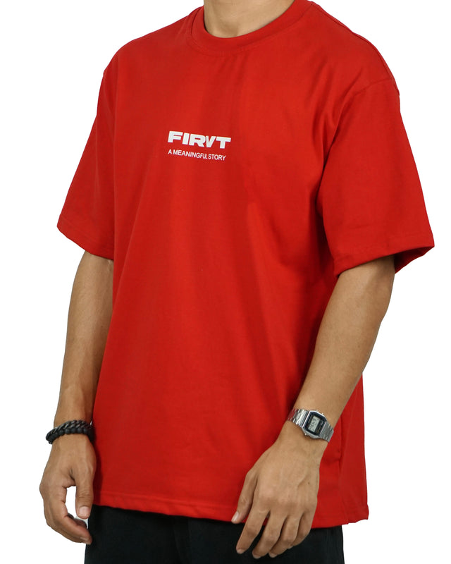 FIRVT RED BLACK TSHIRT