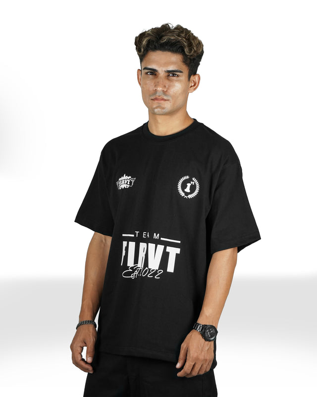 TEAM FIRVT BLACK TSHIRT