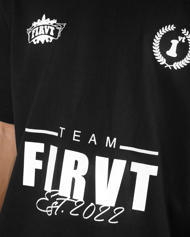 TEAM FIRVT BLACK TSHIRT