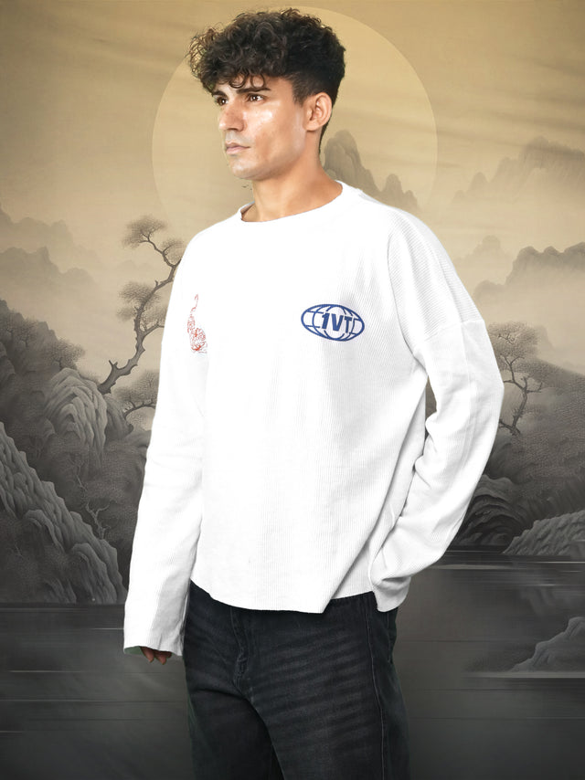 TWIN TIGERS WAFFLE FULL SLEEVE T-SHIRT